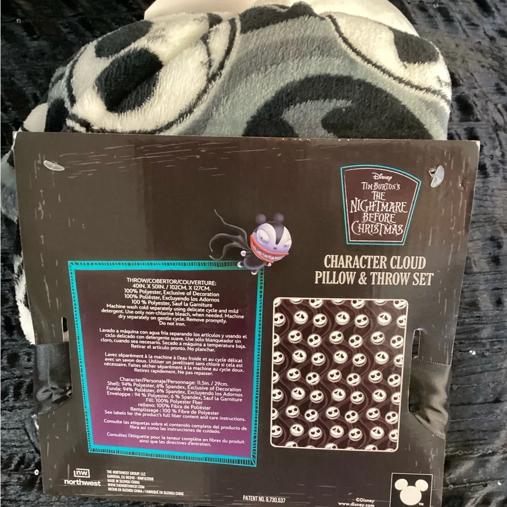 Disney Jack Skellington Plush Pillow & Blanket - Picture 5 of 11